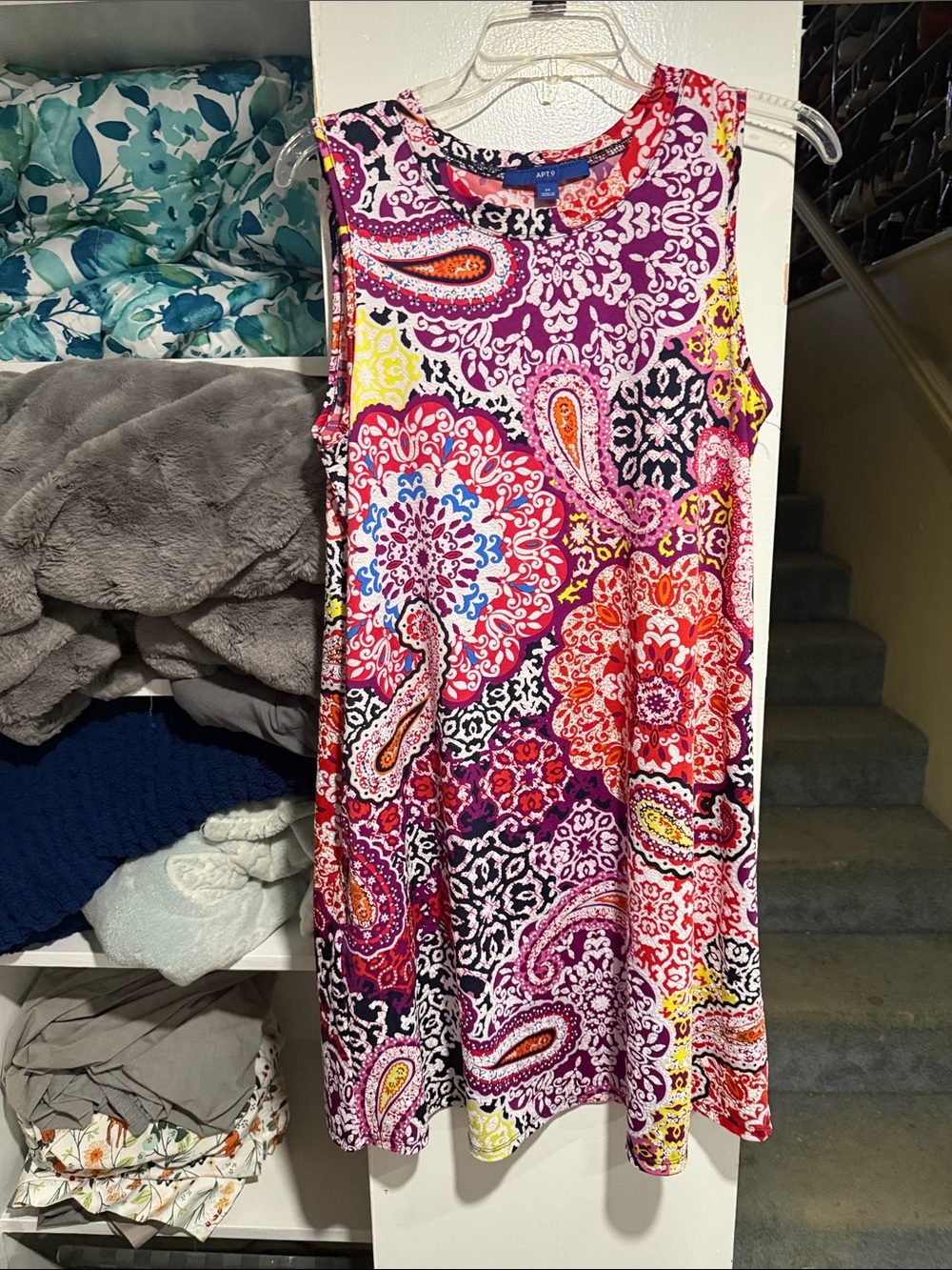 Apt. 9 Multicolor Paisley A-Line Dress - Pink, Purple, Red